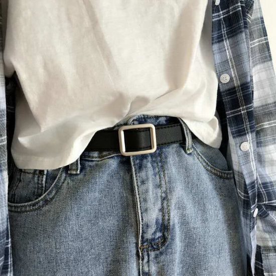 图片 Square buckle women's belt, simple and versatile for women