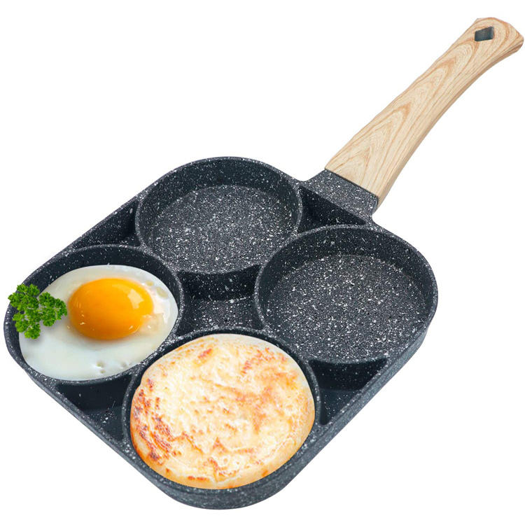 4 Holes Frying Pot Pan Thickened Omelet Pan Non